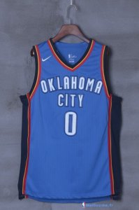 Maillot NBA Pas Cher Oklahoma City Thunder Russell Westbrook 0 Bleu Icon 2017/18