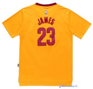 Maillot NBA Pas Cher MC Cleveland Cavaliers LeBron James 23 Jaune