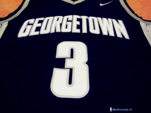 Maillot NCAA Pas Cher Georgetown Hoyas Allen Iverson 3 Bleu