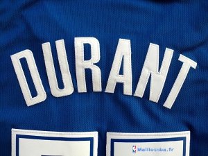 Maillot NBA Pas Cher Oklahoma City Thunder Kevin Durant 35 Retro Bleu MC