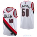 Maillot NBA Pas Cher Portland Trail Blazers Caleb Swanigan 50 Blanc Association 2017/18