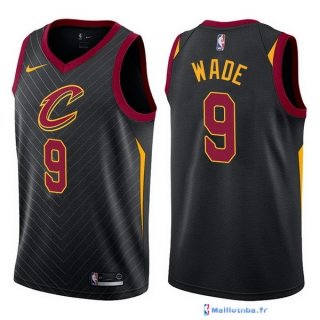 Maillot NBA Pas Cher Cleveland Cavaliers Dwyane Wade 9 Noir Statement 2017/18