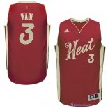 Maillot NBA Pas Cher Noël Miami Heat Wade 3 Rouge