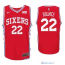 Maillot NBA Pas Cher Philadelphia Sixers Richaun Holmes 22 Rouge 2017/18