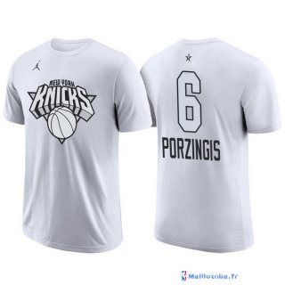 Maillot Manche Courte All Star 2018 Kristaps Porzingis 6 Blanc