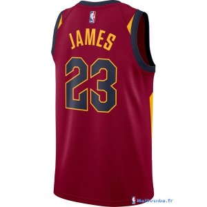 Maillot NBA Pas Cher Cleveland Cavaliers LeBron James 23 Rouge Icon 2017/18