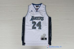 Maillot NBA Pas Cher Los Angeles Lakers Kobe Bryant 24 Blanc Noir