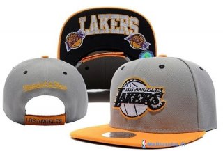 Bonnet NBA Los Angeles Lakers 2016 Gris Jaune 1