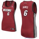 Maillot NBA Pas Cher Miami Heat Femme LeBron James 6 Rouge