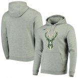 Milwaukee Bucks Nike Heathered Gray 2019/20 Statement Edition Club Pullover Hoodie