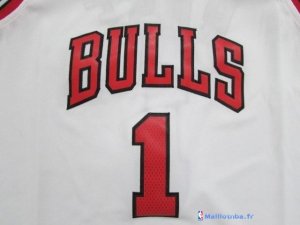 Maillot NBA Pas Cher Chicago Bulls Junior Derrick Rose 1 Blanc