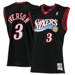 Philadelphia 76ers Allen Iverson Mitchell & Ness Black 2000-01 Hardwood Classics Swingman Jersey