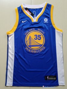 Maillot NBA Pas Cher Golden State Warriors Junior Kevin Durant 35 Bleu 2017/18