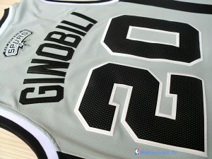 Maillot NBA Pas Cher San Antonio Spurs Manu Ginóbili 20 Gris