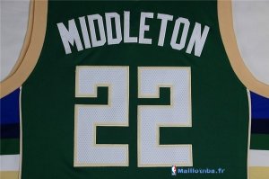 Maillot NBA Pas Cher Milwaukee Bucks Khris Middleton 22 Vert