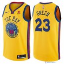 Maillot NBA Pas Cher Golden State Warriors Draymond Green 23 Jaune Ville 2017/18