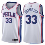 Maillot NBA Pas Cher Philadelphia Sixers Robert Covington 33 Blanc Association 2017/18