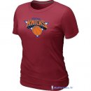 T-Shirt NBA Pas Cher Femme New York Knicks Bordeaux