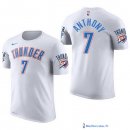 Maillot Manche Courte Oklahoma City Thunder Carmelo Anthony 7 Blanc 2017/18