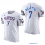 Maillot Manche Courte Oklahoma City Thunder Carmelo Anthony 7 Blanc 2017/18