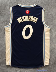 Maillot NBA Pas Cher Noël Oklahoma City Thunder Westbrook 0 Bleu