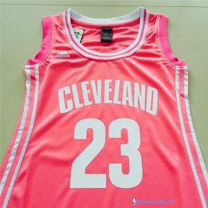 Maillot NBA Pas Cher Cleveland Cavaliers Femme LeBron James 23 Rose