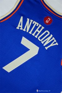 Maillot NBA Pas Cher Noël New York Knicks Anthony 7 Bleu