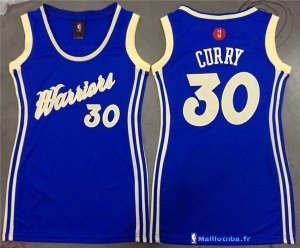 Maillot NBA Pas Cher Noël Femme Stephen Curry 30 Bleu