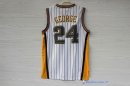 Maillot NBA Pas Cher Indiana Pacers Paul George 24 Blanc Bande