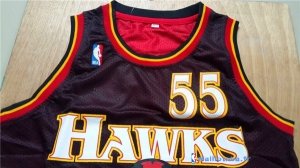 Maillot NBA Pas Cher Atlanta Hawks Dikembe Mutombo 55 Rouge