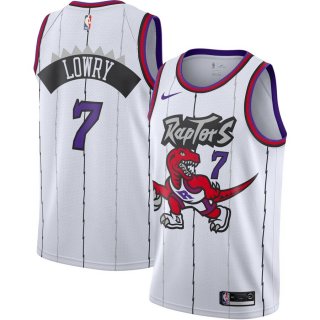 Toronto Raptors Kyle Lowry Nike White Hardwood Classics Finished Swingman Jersey