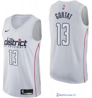 Maillot NBA Pas Cher Washington Wizards Marcin Gortat 13 Nike Blanc Ville 2017/18