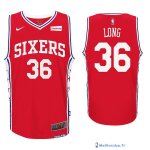 Maillot NBA Pas Cher Philadelphia Sixers Shawn Long 36 Rouge 2017/18