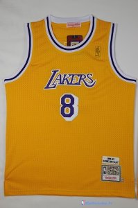 Maillot NBA Pas Cher Los Angeles Lakers Kobe Bryant 8 Jaune