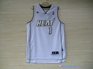 Maillot NBA Pas Cher Miami Heat Chris Bosh 1 Blanc