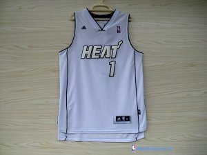 Maillot NBA Pas Cher Miami Heat Chris Bosh 1 Blanc