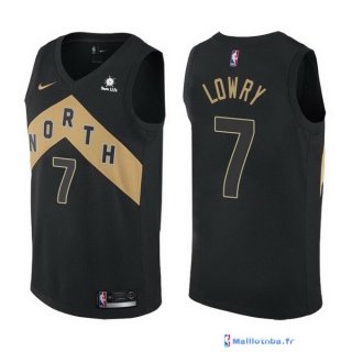 Maillot NBA Pas Cher Toronto Raptors Kyle Lowry 7 Noir Ville 2017/18