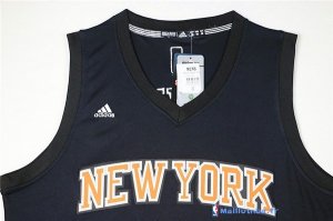 Maillot NBA Pas Cher New York Knicks Kristaps Porzingis 6 Noir Orange