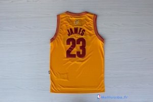 Maillot NBA Pas Cher Cleveland Cavaliers LeBron James 23 Jaune