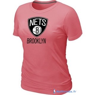 T-Shirt NBA Pas Cher Femme Brooklyn Nets Rose