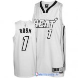 Maillot NBA Pas Cher Noël Miami Heat Bosh 1 Blanc