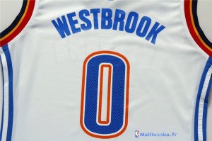 Maillot NBA Pas Cher Oklahoma City Thunder Femme Russell Westbrook 0 Blanc