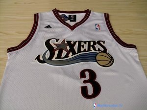 Maillot NBA Pas Cher Philadelphia Sixers Allen Iverson 3 Retro Blanc