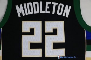 Maillot NBA Pas Cher Milwaukee Bucks Khris Middleton 22 Noir