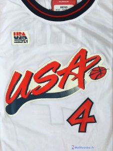 Maillot NBA Pas Cher USA 1996 Charles Barkley 4 Blanc