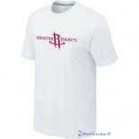 T-Shirt NBA Pas Cher Houston Rockets Blanc 1