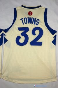 Maillot NBA Pas Cher Noël Minnesota Timberwolves Towns 32 Blanc