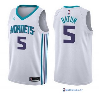 Maillot NBA Pas Cher Charlotte Hornets Nicolas Batum 5 Blanc Association 2017/18