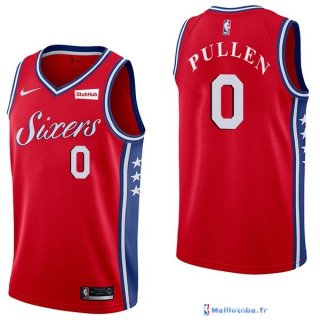 Maillot NBA Pas Cher Philadelphia Sixers Jacob Pullen 0 Rouge 2017/18