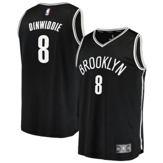 Brooklyn Nets Spencer Dinwiddie Fanatics Branded Black Fast Break Replica Player Jersey - Icon Edition